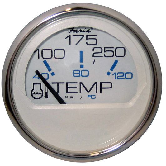 Faria Chesapeake White SS 2" Water Temperature Gauge (100-250 DegreeF) [13804] - Sea & Tech Outfitters Florida, LLC