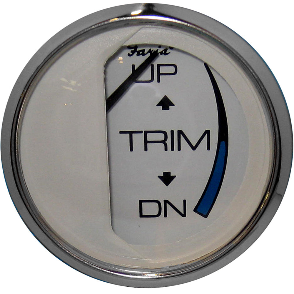 Faria Chesapeake White SS 2" Trim Gauge (J/E/Suzuki Outboard) [13809] - Sea & Tech Outfitters Florida, LLC