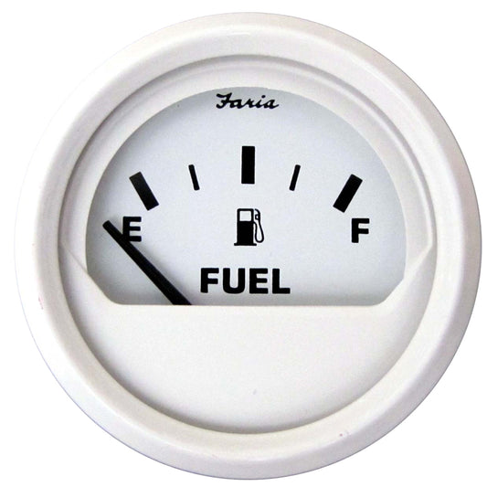 Faria Dress White 2" Fuel Level Gauge (E-1/2-F) [13101] - Sea & Tech Outfitters Florida, LLC