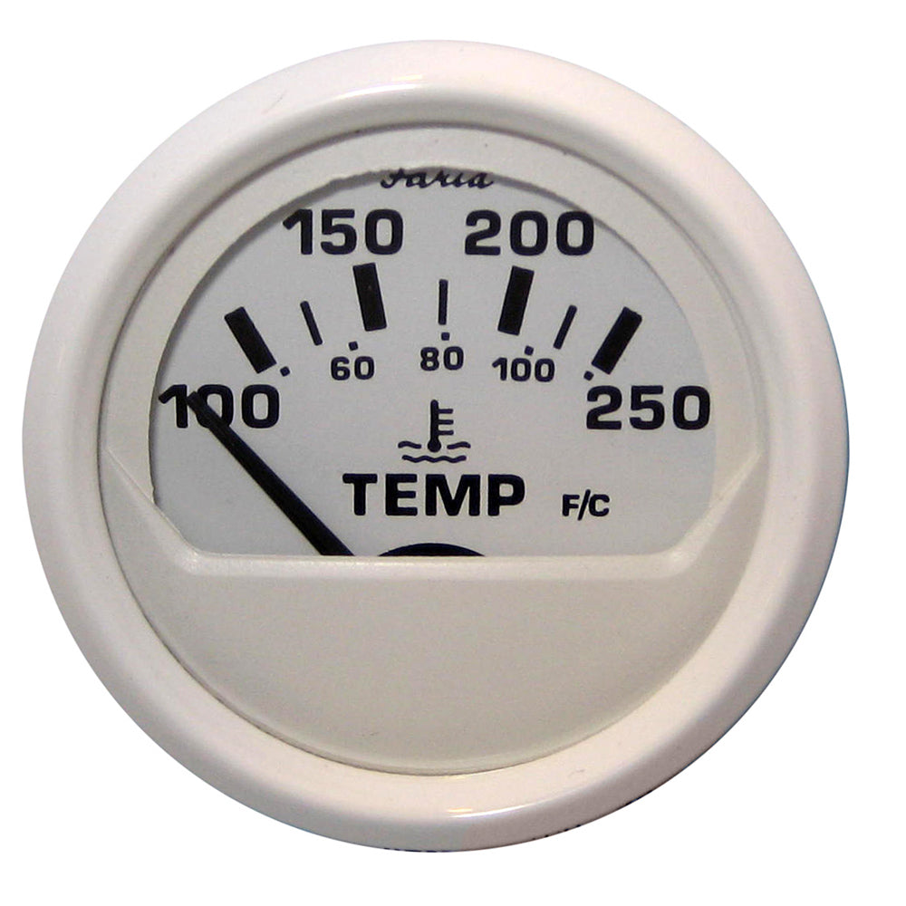 Faria Dress White 2" Water Temperature Guage (100-250 DegreeF) [13110] - Sea & Tech Outfitters Florida, LLC