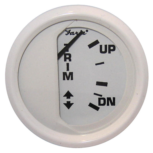 Faria Dress White 2" Trim Gauge (Mercury / Mariner / Mercruiser / Volvo DP / Yamaha 01 and newer) [13122] - Sea & Tech Outfitters Florida, LLC