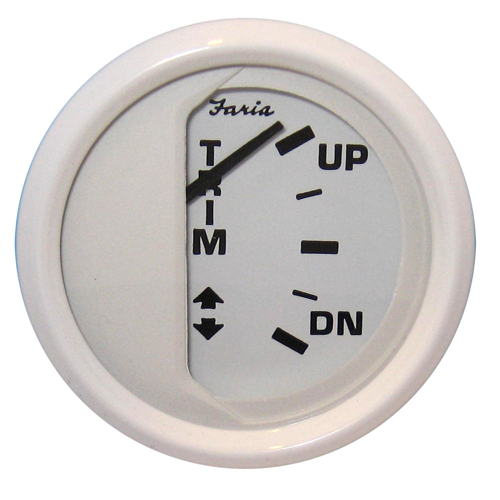 Faria Dress White 2" Trim Gauge (J/E/Suzuki Outboard) [13123] - Sea & Tech Outfitters Florida, LLC