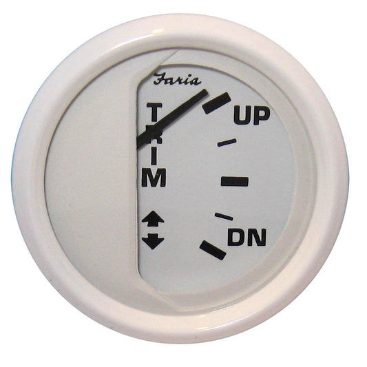 Faria Dress White 2" Trim Gauge (J/E/Suzuki Outboard) [13123] - Sea & Tech Outfitters Florida, LLC