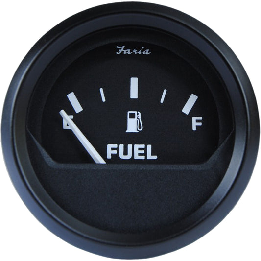 Faria Euro Black 2" Fuel Level Gauge [12801] - Sea & Tech Outfitters Florida, LLC