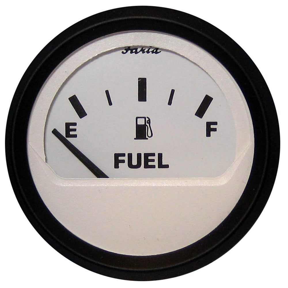 Faria Euro White 2" Fuel Level Gauge (E-1/2-F) [12901] - Sea & Tech Outfitters Florida, LLC