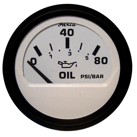 Faria Euro White 2" Oil Pressure Gauge (80 PSI) [12902] - Sea & Tech Outfitters Florida, LLC