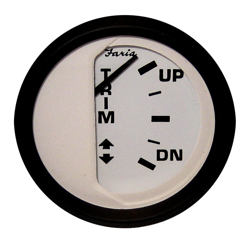 Faria Euro White 2" Trim Gauge f/ Johnson/Evinrude/Suzuki (Outboard) [12915] - Sea & Tech Outfitters Florida, LLC