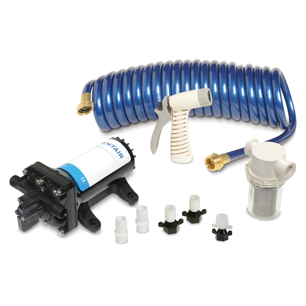 Shurflo by Pentair PRO WASHDOWN KIT II Ultimate - 12 VDC - 5.0 GPM - Includes Pump, Fittings, Nozzle, Strainer, 25 Hose [4358-153-E09] - Sea & Tech Outfitters Florida, LLC