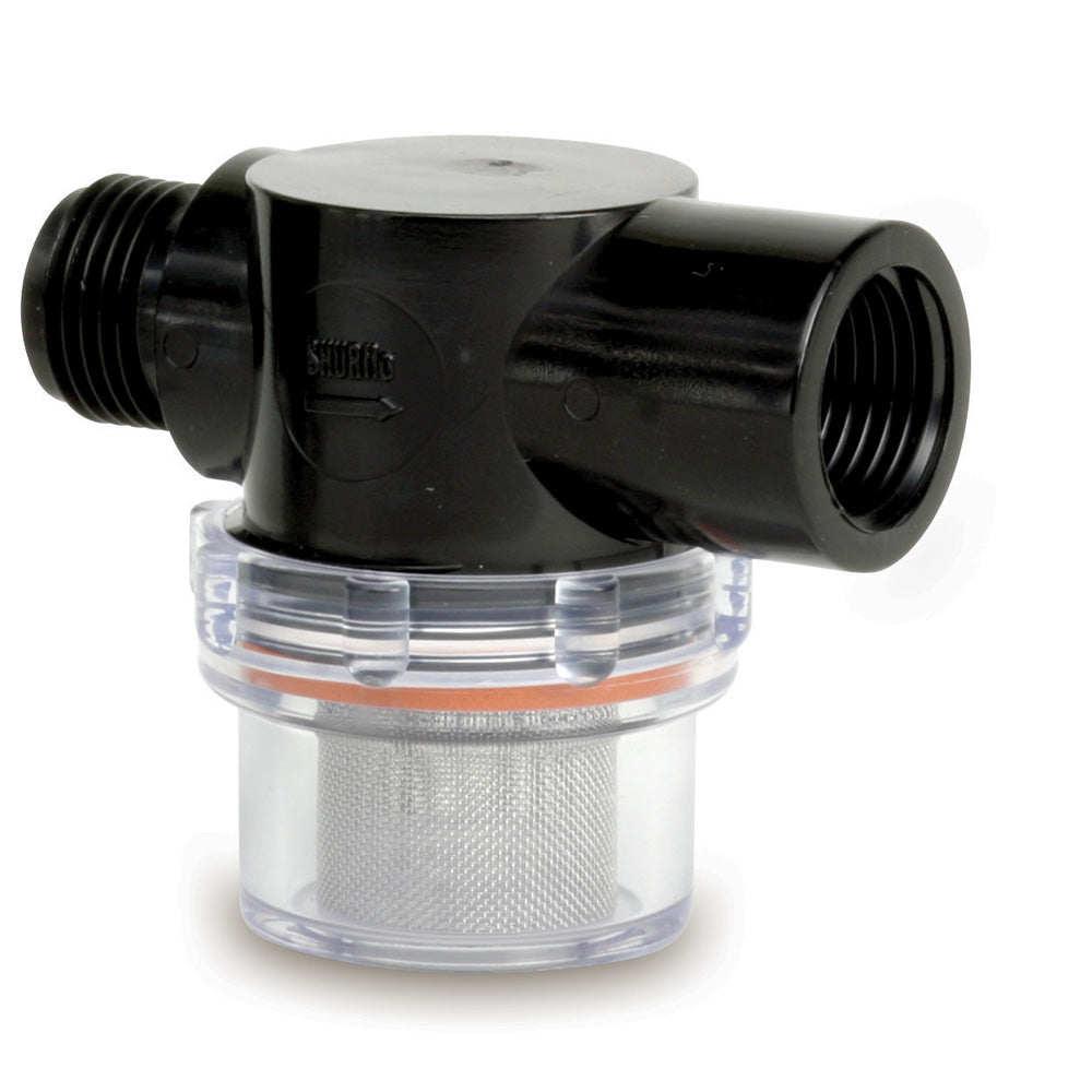 Shurflo by Pentair Twist-On Water Strainer - 1/2" Pipe Inlet - Clear Bowl [255-313] - Sea & Tech Outfitters Florida, LLC