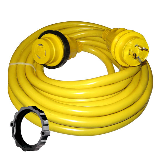 Marinco 30 Amp Power Cord Plus Cordset - 35' - Yellow [35SPP] - Sea & Tech Outfitters Florida, LLC