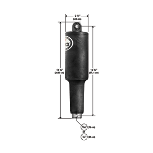 LENCO EXTREME DUTY ACTUATOR 12V 2-1/4" STROKE 5/16" - 3/8"