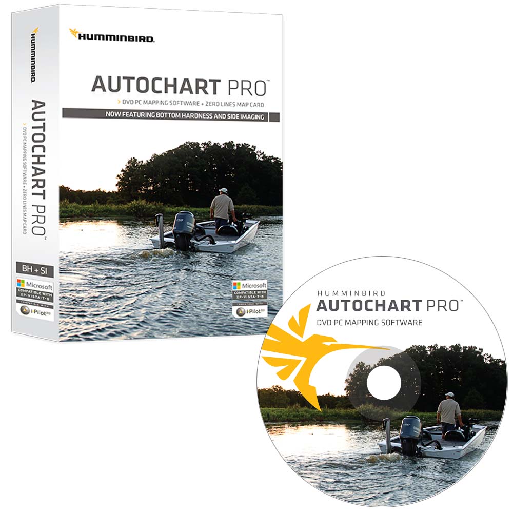 Humminbird AutoChart PRO DVD PC Mapping Software w/Zero Lines Map Card [600032-1] - Sea & Tech Outfitters Florida, LLC