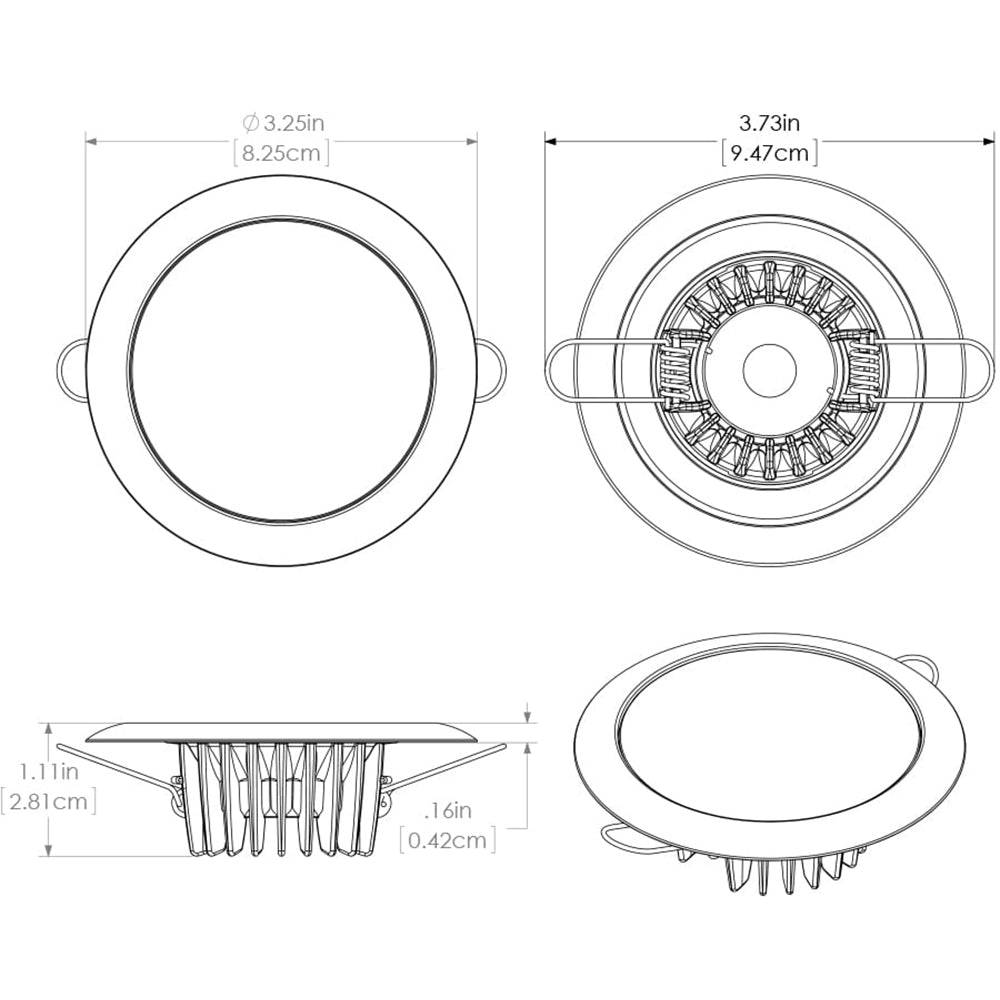 Lumitec Mirage Flush Mount Down Light Spectrum RGBW - White Housing [113127] - Sea & Tech Outfitters Florida, LLC