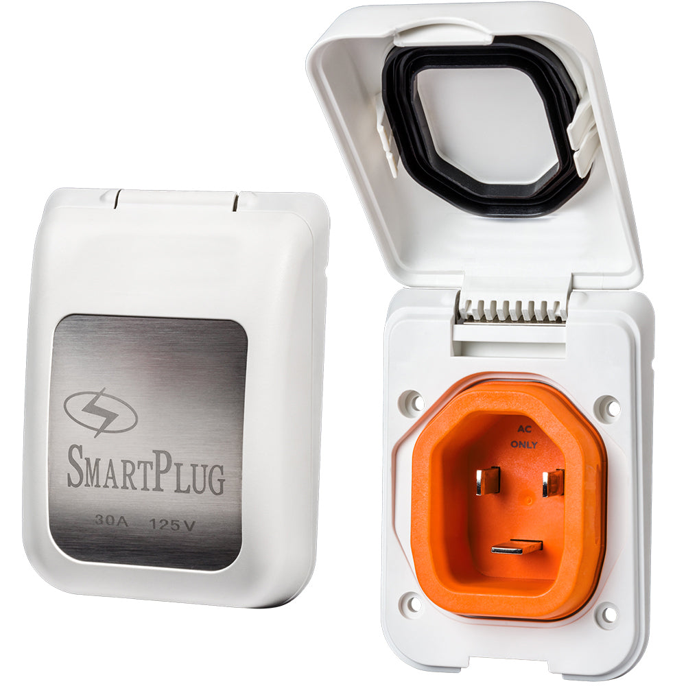 SmartPlug 30 AMP Male Non-Metallic Inlet Cover - White [BM30PW] - Sea & Tech Outfitters Florida, LLC