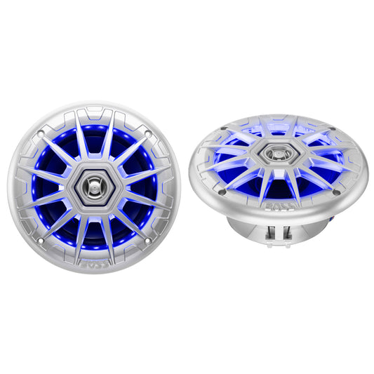 Boss Audio 6.5" MRGB65S Speakers w/RGB Lighting - Silver - 200W [MRGB65S] - Sea & Tech Outfitters Florida, LLC