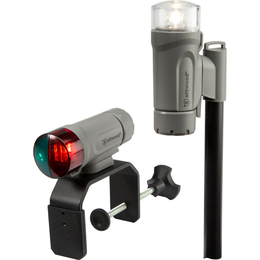 Attwood Clamp-On Portable LED Light Kit - Marine Gray [14190-7] - Sea & Tech Outfitters Florida, LLC