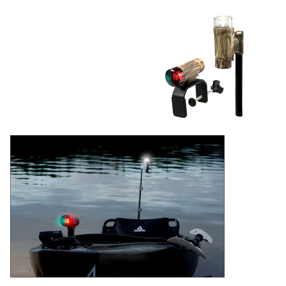 Attwood PaddleSport Portable Navigation Light Kit - C-Clamp, Screw Down or Adhesive Pad - RealTree Max-4 Camo [14195-7] - Sea & Tech Outfitters Florida, LLC