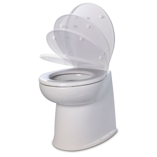 Jabsco 17" Deluxe Flush Fresh Water Electric Toilet w/Soft Close Lid - 12V [58040-3012] - Sea & Tech Outfitters Florida, LLC