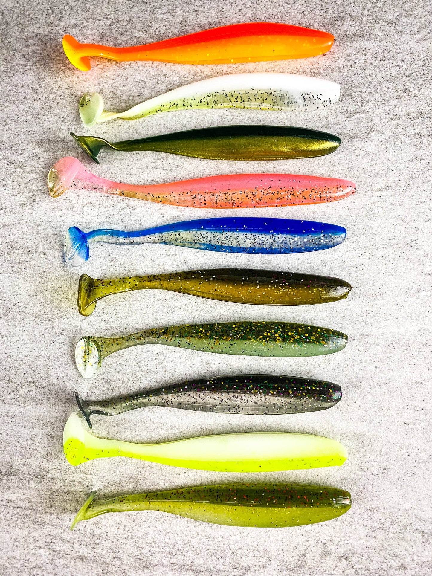 Outdoor Junction Series Qty 10 Soft Swimbait Glitter Soft Body Fishing