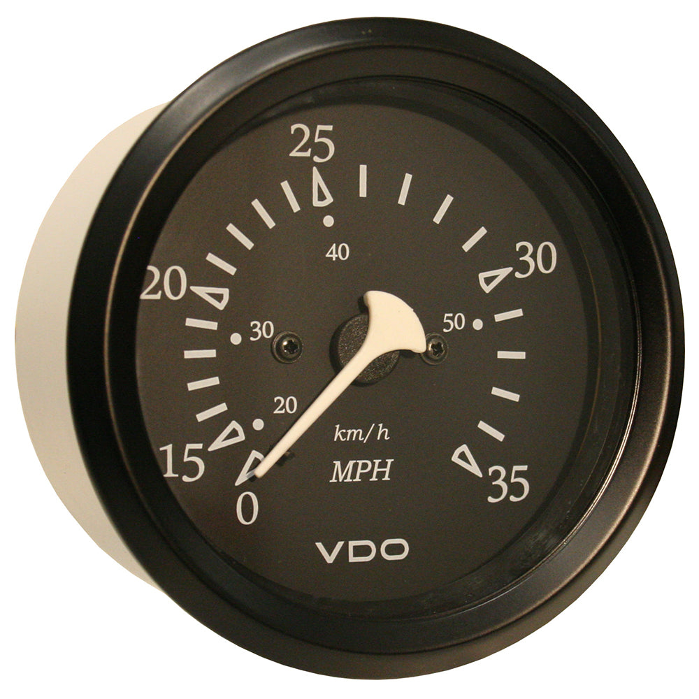 VDO Cockpit Marine 85mm (3-3/8") 35 MPH Pitot Speedometer - Black Dial/Bezel [260-11796] - Sea & Tech Outfitters Florida, LLC