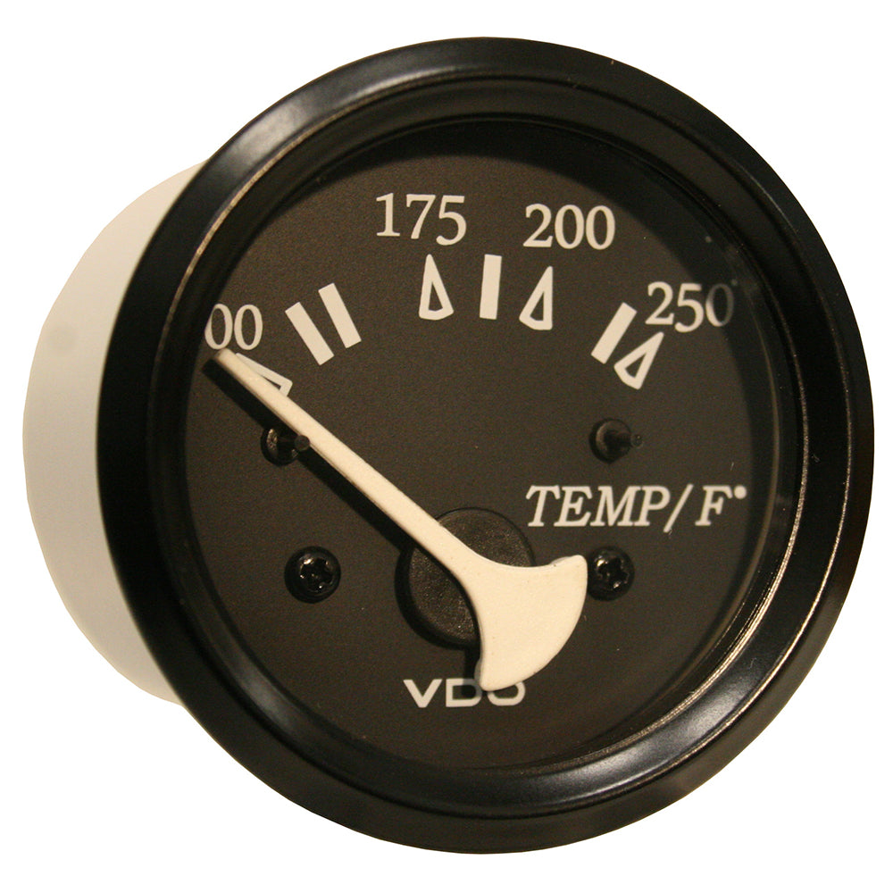 VDO Cockpit Marine 52mm (2-1/16") 250 F Water Temperature Gauge - Black Dial/Bezel [310-11801] - Sea & Tech Outfitters Florida, LLC