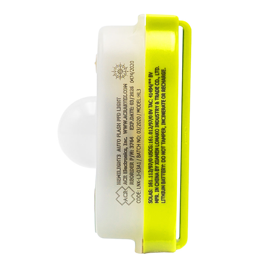 ACR HemiLight 3 - Automatic Survivor Locator Light [3764.1] - Sea & Tech Outfitters Florida, LLC