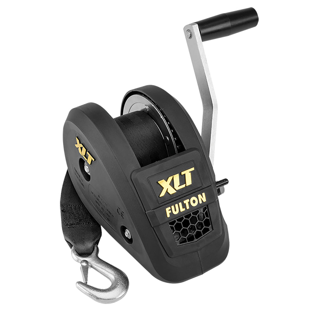 Fulton 1500lb Single Speed Winch w/20' Strap Included - Black Cover [142311] - Sea & Tech Outfitters Florida, LLC