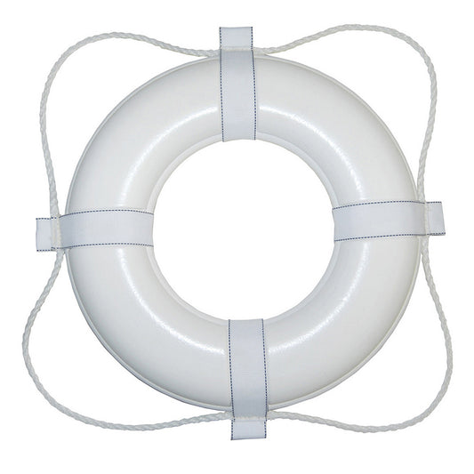 Taylor Made Foam Ring Buoy - 24" - White w/White Grab Line [361] - Sea & Tech Outfitters Florida, LLC