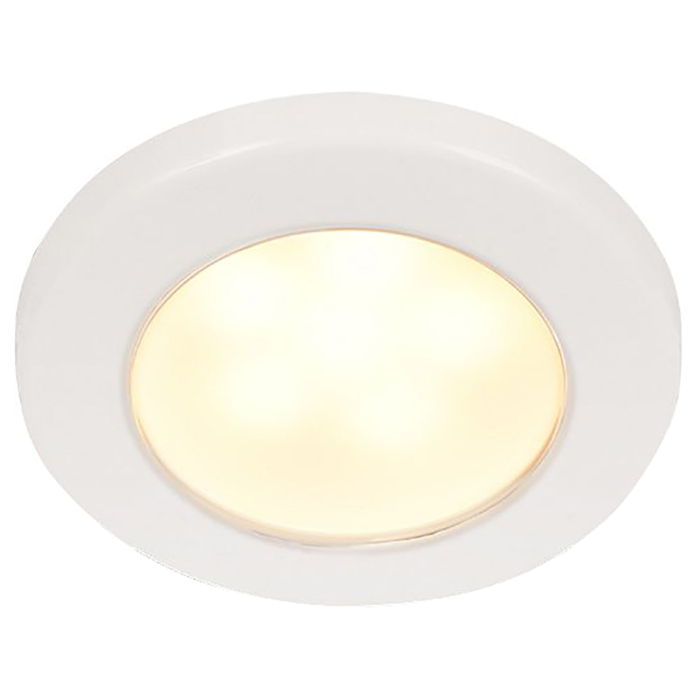 Hella Marine EuroLED 75 3" Round Screw Mount Down Light - Warm White LED - White Plastic Rim - 12V [958109011] - Sea & Tech Outfitters Florida, LLC