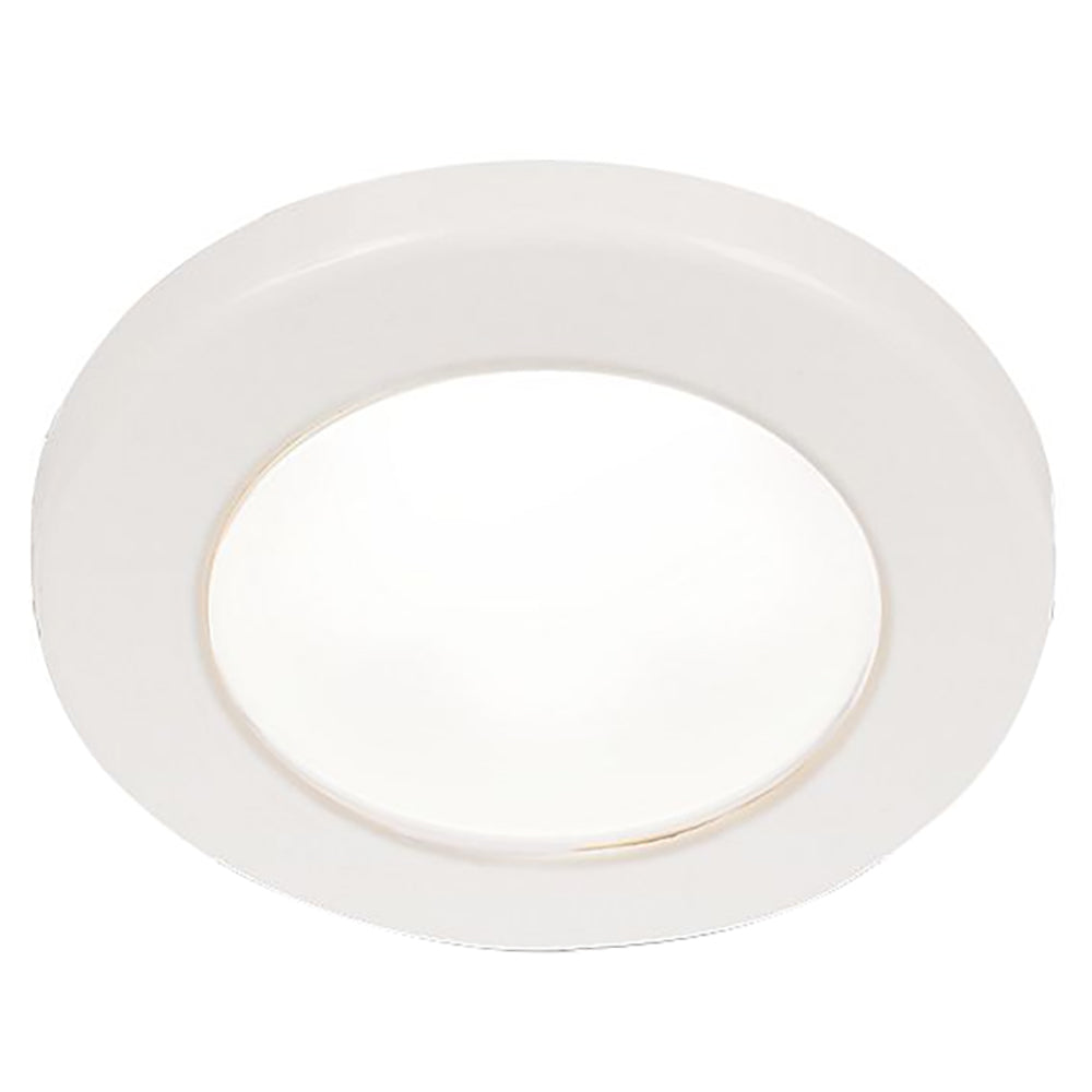 Hella Marine EuroLED 75 3" Round Screw Mount Down Light - White LED - White Plastic Rim - 12V [958110011] - Sea & Tech Outfitters Florida, LLC