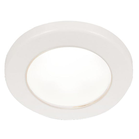 Hella Marine EuroLED 75 3" Round Screw Mount Down Light - White LED - White Plastic Rim - 24V [958110111] - Sea & Tech Outfitters Florida, LLC