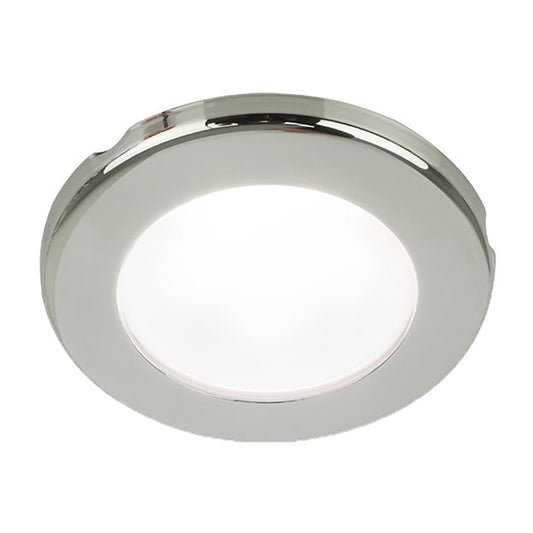 Hella Marine EuroLED 75 3" Round Screw Mount Down Light - White LED - Stainless Steel Rim - 24V [958110121] - Sea & Tech Outfitters Florida, LLC