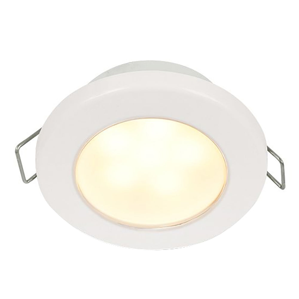 Hella Marine EuroLED 75 3" Round Spring Mount Down Light - Warm White LED - White Plastic Rim - 12V [958109511] - Sea & Tech Outfitters Florida, LLC