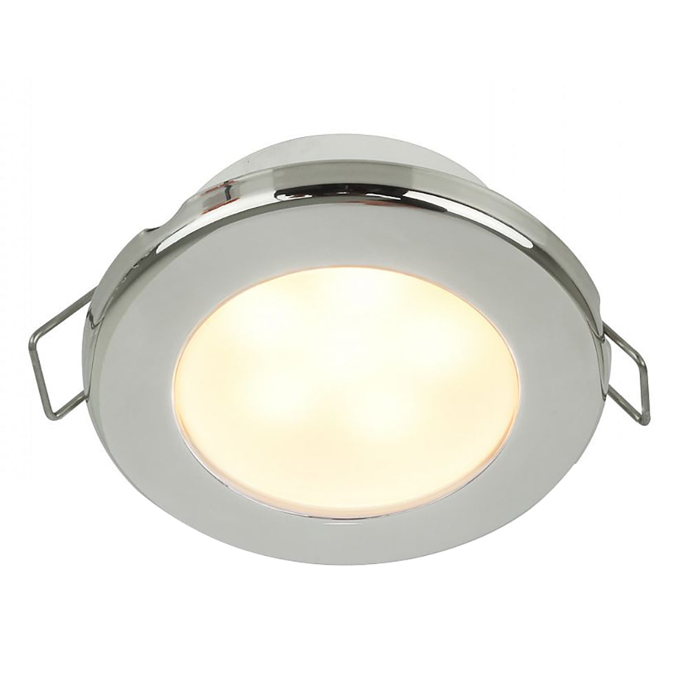 Hella Marine EuroLED 75 3" Round Spring Mount Down Light - Warm White LED - Stainless Steel Rim - 24V [958109621] - Sea & Tech Outfitters Florida, LLC