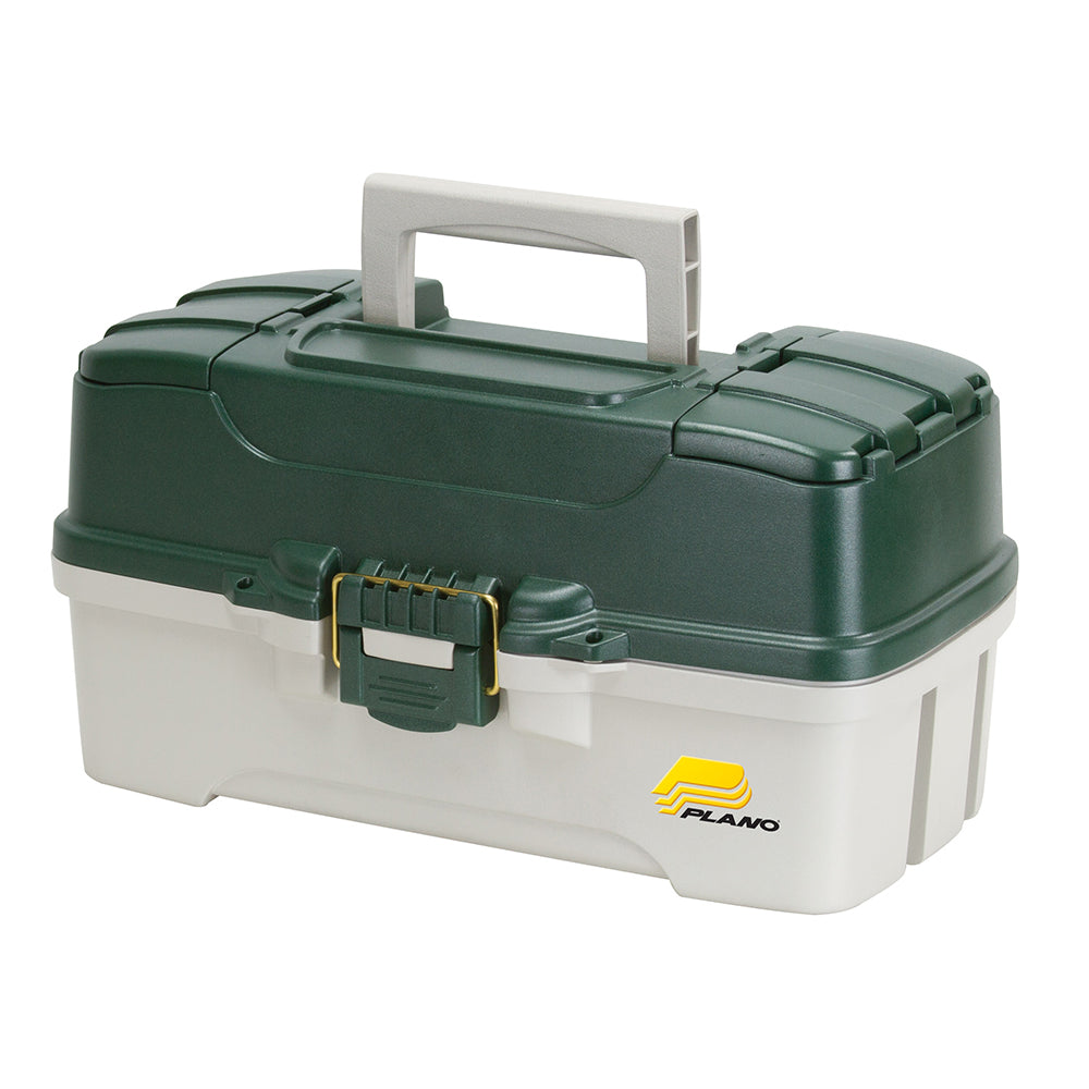 Plano 3-Tray Tackle Box w/Duel Top Access - Dark Green Metallic/Off White [620306] - Sea & Tech Outfitters Florida, LLC