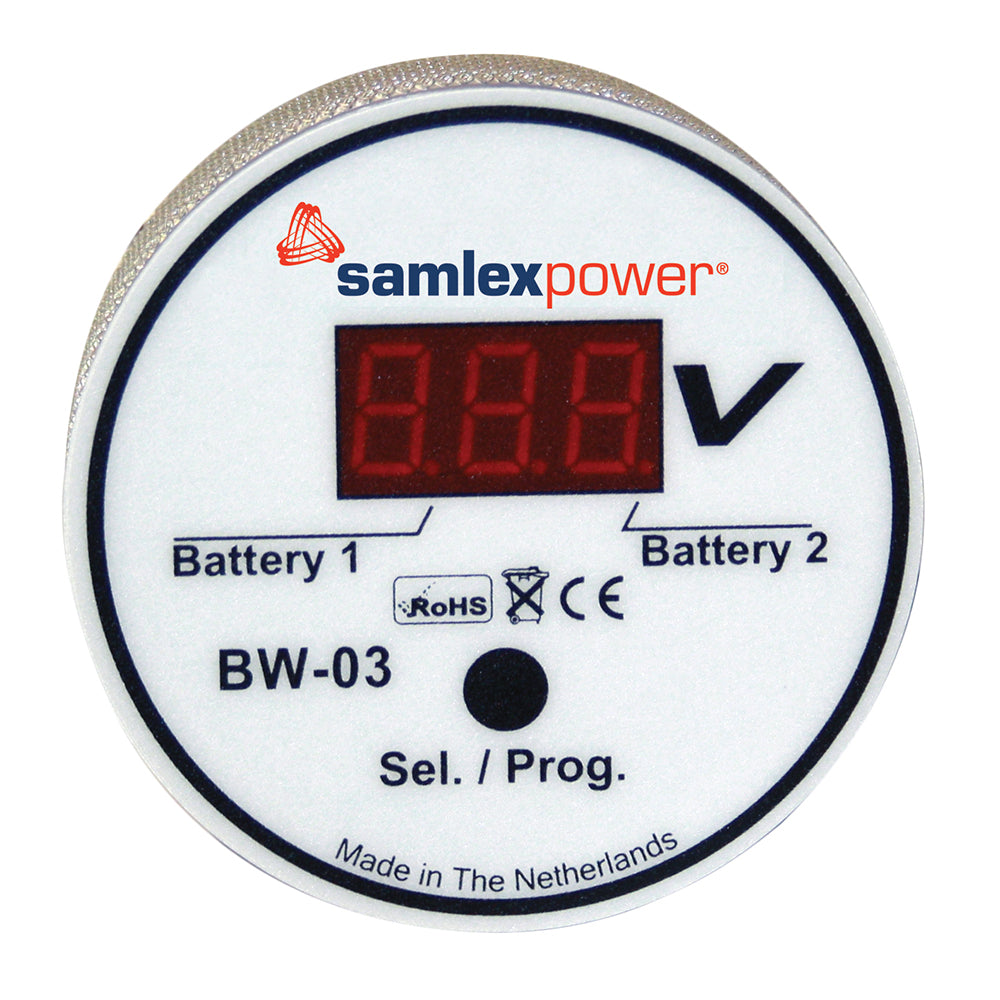 Samlex Dual Battery Monitor - 12V or 24V - Auto Detection [BW-03] - Sea & Tech Outfitters Florida, LLC