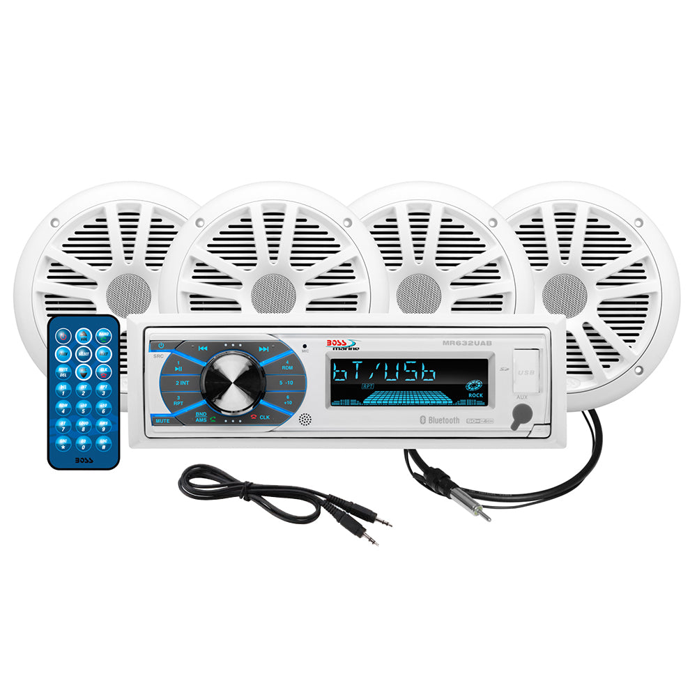 Boss Audio MCK632WB.64 Marine Stereo  2 Pairs of 6.5" Speaker Kit - White [MCK632WB.64] - Sea & Tech Outfitters Florida, LLC