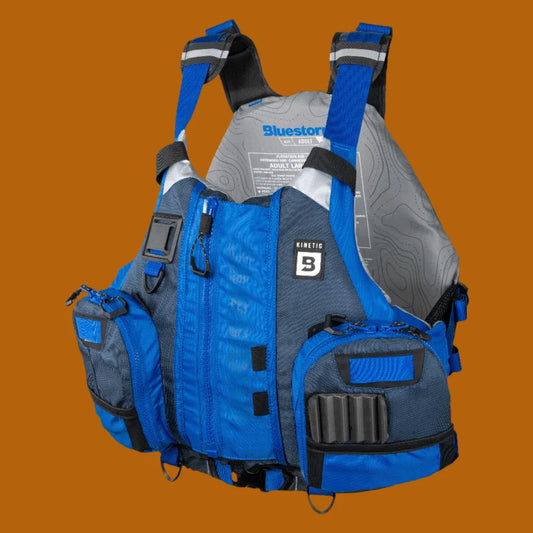 BS Kinetic Kayak Fishing Vest - Deep Blue Small or Medium