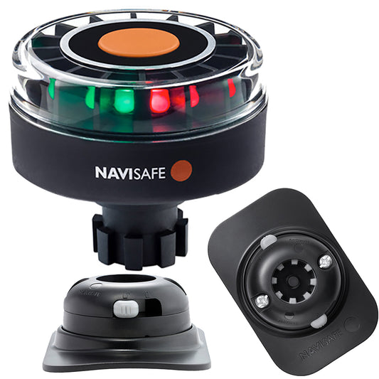 Navisafe Navilight Tricolor 2NM w/Navibolt Base  RIB Mount - Black [342KIT2] - Sea & Tech Outfitters Florida, LLC