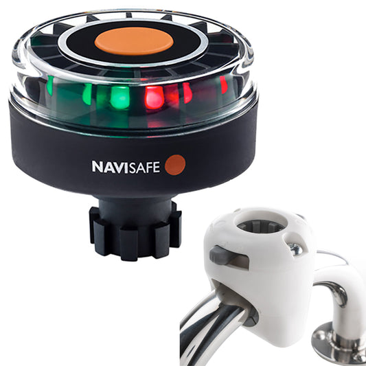 Navisafe Navilight Tricolor 2NM w/Navibolt Base  Rail Mount - White [342KIT3] - Sea & Tech Outfitters Florida, LLC