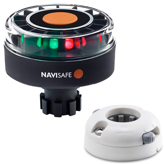 Navisafe Navilight Tricolor 2NM w/Navibolt Base  Horizontal Mount - White [342KIIT5] - Sea & Tech Outfitters Florida, LLC