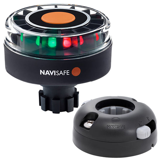 Navisafe Navilight Tricolor 2NM w/Navibolt Base  Horizontal Mount - Black [342KIT7] - Sea & Tech Outfitters Florida, LLC