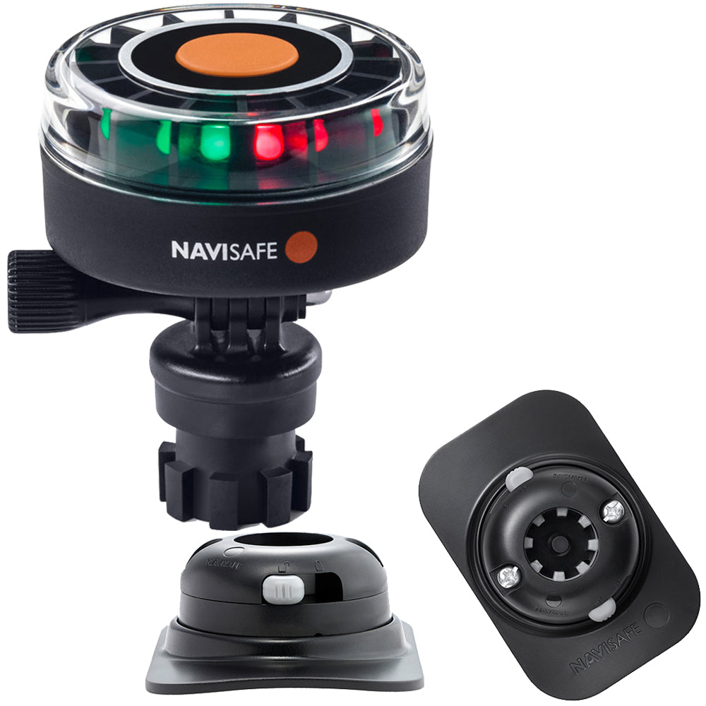 Navisafe Navilight 2NM Tricolor w/Navimount Base  RIB Mount - Black [340KIT2] - Sea & Tech Outfitters Florida, LLC