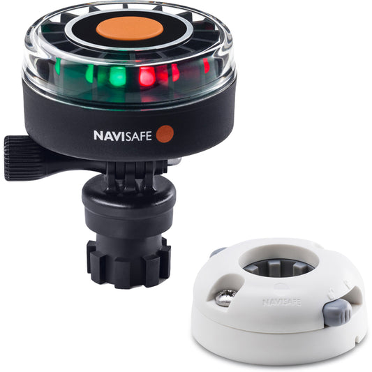 Navisafe Navilight 2NM Tricolor w/Navimount Base  Horizontal Mount - White [340KIT5] - Sea & Tech Outfitters Florida, LLC