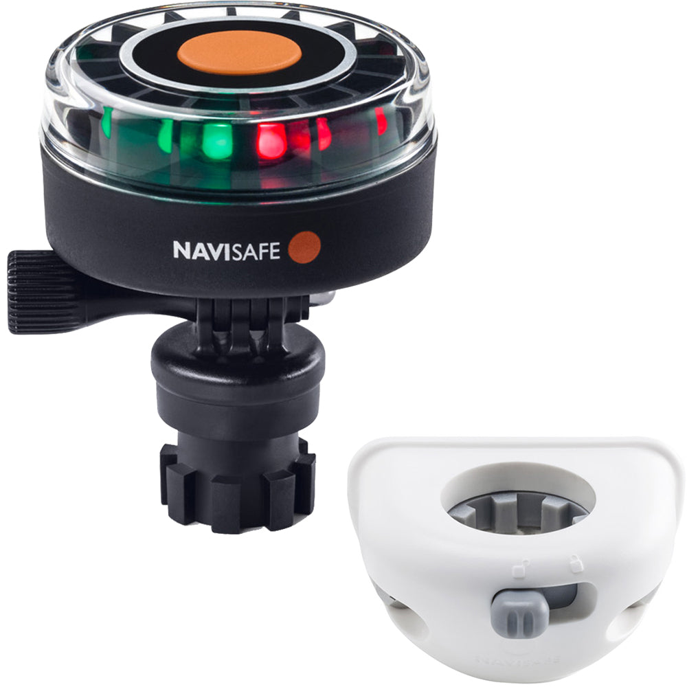 Navisafe Navilight 2NM Tricolor w/Navimount Base  Vertical Mount - White [340KIT6] - Sea & Tech Outfitters Florida, LLC