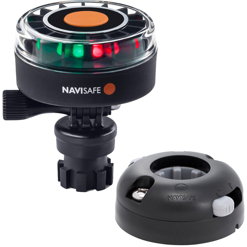 Navisafe Navilight 2NM Tricolor w/Navimount Base  Horizontal Mount - Black [340KIT7] - Sea & Tech Outfitters Florida, LLC