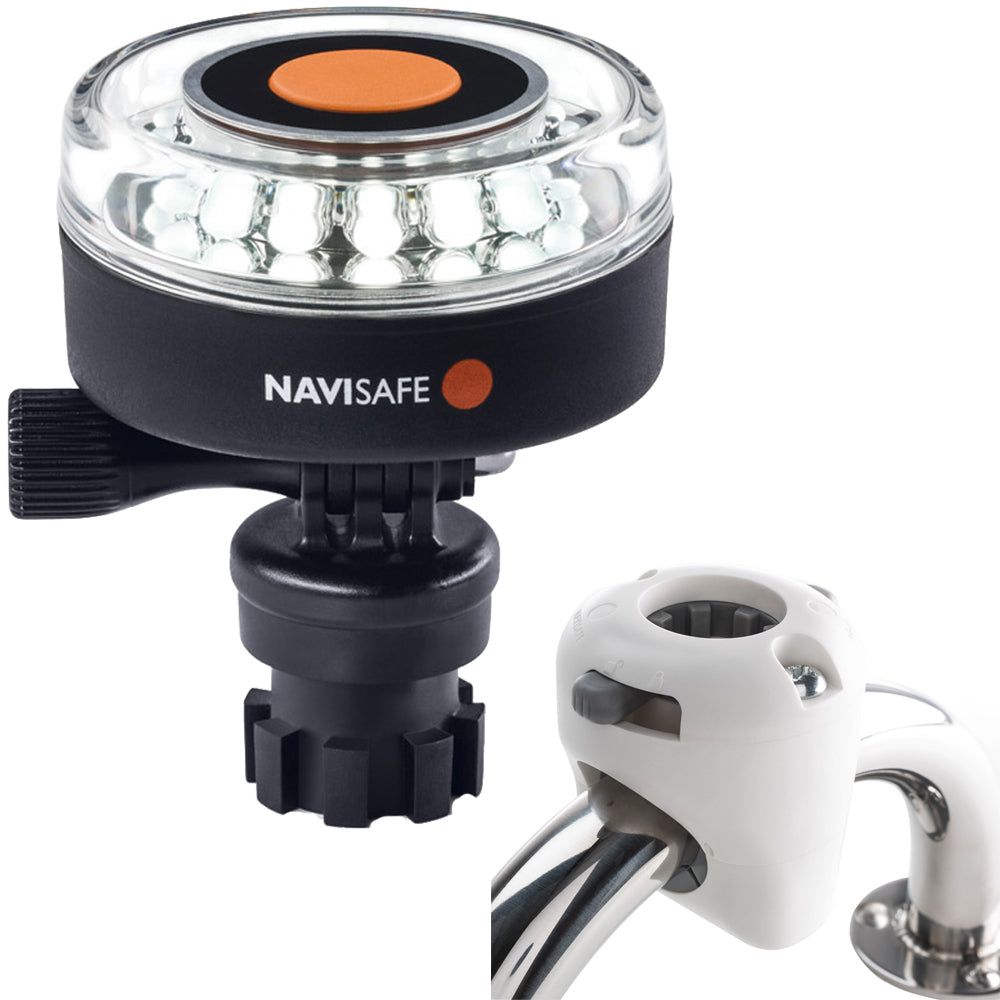 Navisafe Navilight 360 2NM White w/Navimount Base  Rail Mount - White [040KIT3] - Sea & Tech Outfitters Florida, LLC