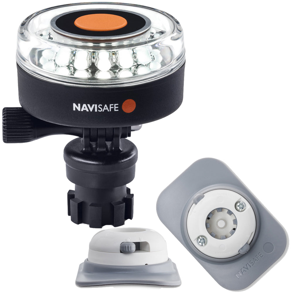 Navisafe Navilight 360 2NM White w/Navimount Base  RIB Mount - White [040KIT4] - Sea & Tech Outfitters Florida, LLC