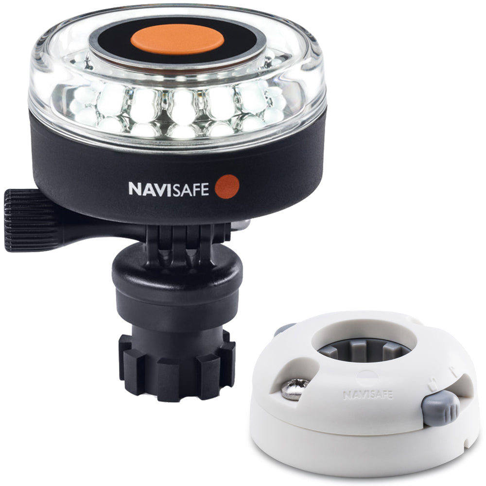 Navisafe Navilight 360 2NM White w/Navimount Base  Horizontal Mount - White [040KIT5] - Sea & Tech Outfitters Florida, LLC