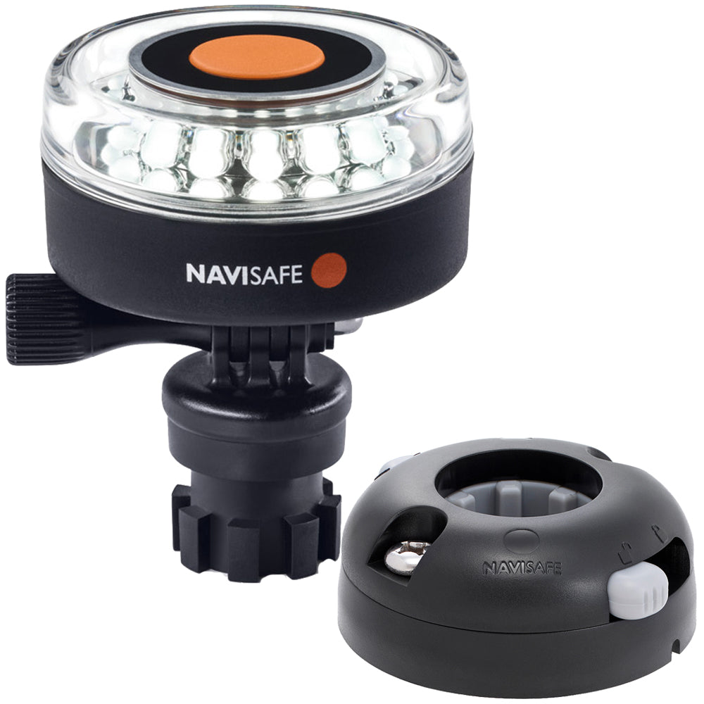 Navisafe Navilight 360 2NM White w/Navimount Base  Horizontal Mount - Black [040KIT7] - Sea & Tech Outfitters Florida, LLC